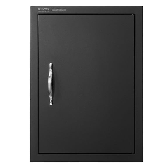 BBQ Access Door 16W x 22H Inch Single Outdoor Kitchen Cold Plate Flush Mount Wall Vertical Door with Handle for BBQ Island Grilling Station Outside Cabinet