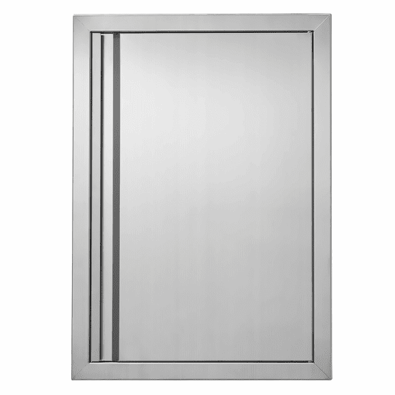 BBQ Access Door 17x24 Inch, Stainless Steel Outdoor Kitchen Cabinet Door, Flush Mount BBQ Island Door with Recessed Handle, Grilling Station Replacement Door