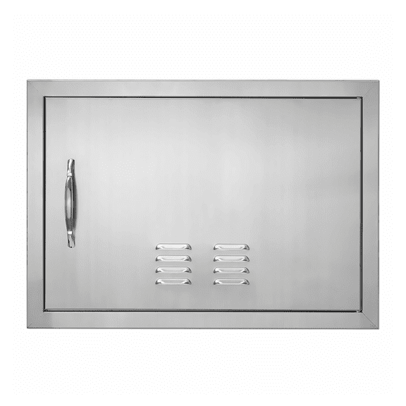 BBQ Access Door 24x17 Inch, Stainless Steel Outdoor Kitchen Cabinet Door, Flush Mount Grill Island Door with Handle & Vents