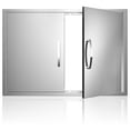 BBQ Access Door 33W x 23H Inch, Stainless Steel Double BBQ Doors