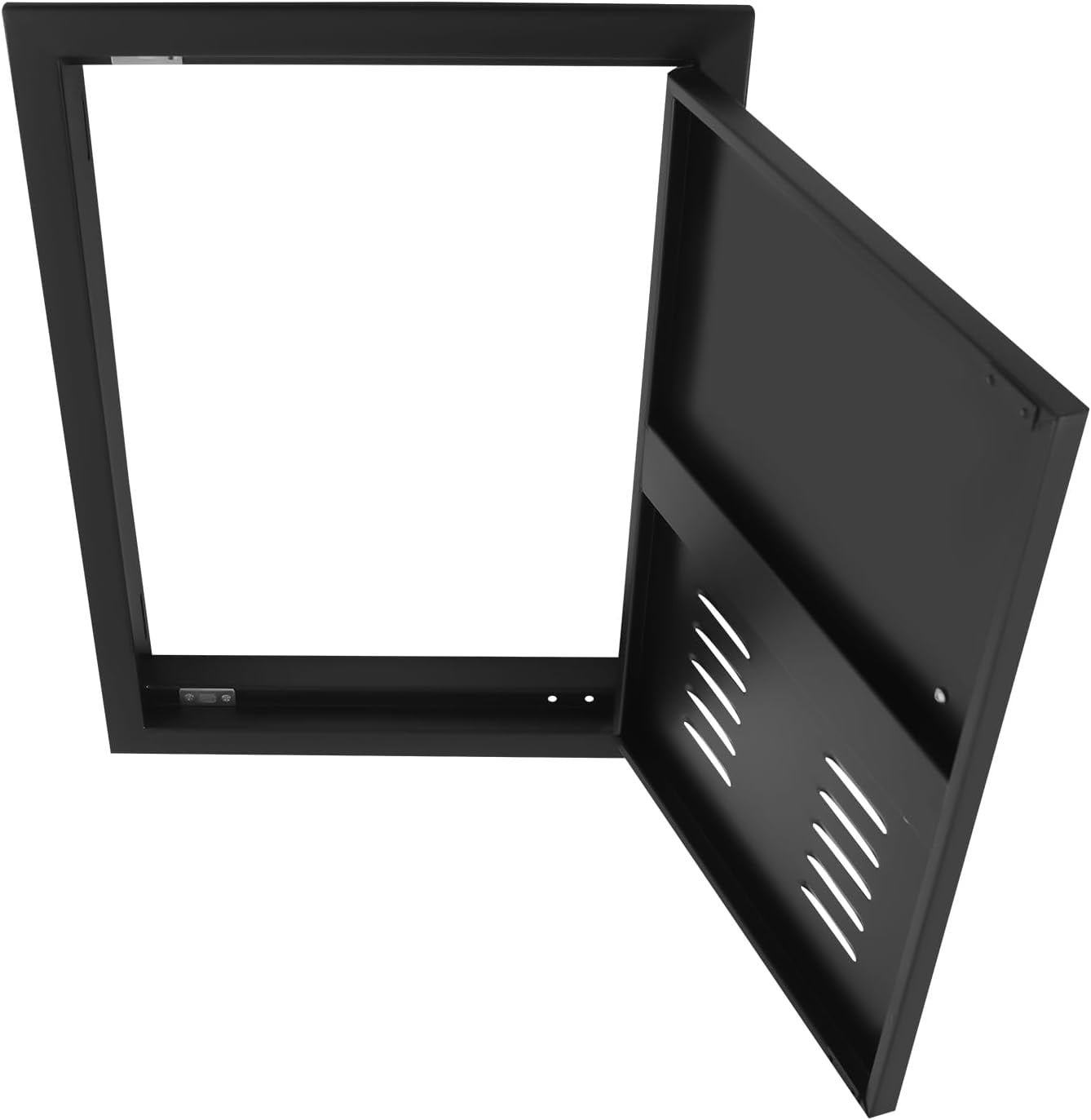 BBQ Access Door, Cabinet Door, 430x610mm Single Steel Door Black with ...