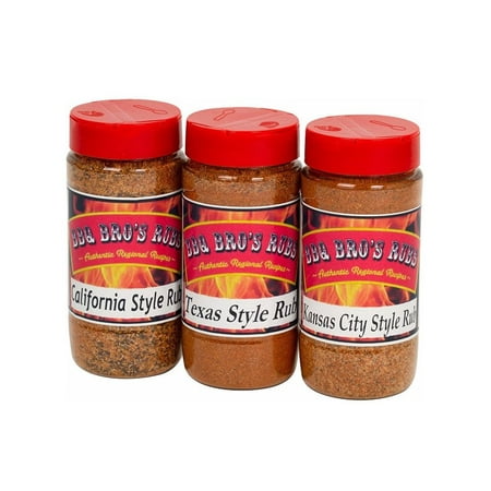 BBQ BROS RUBS {Western Style} - Ultimate Barbecue Spices Seasoning Set - Use for Grilling, Cooking, Smoking - Meat Rub, Dry Marinade, Rib Rub - Backed with 100% Customer Guarantee
