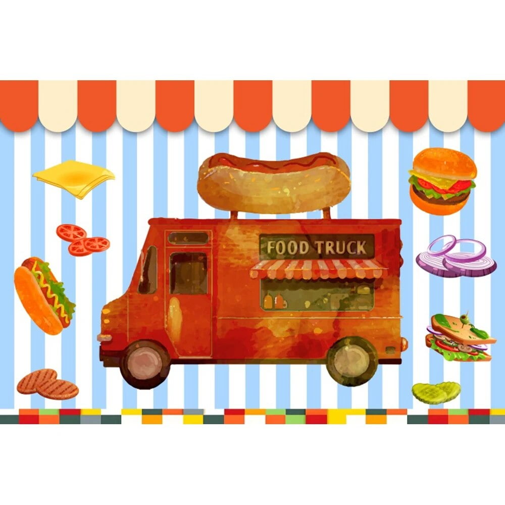 BBQ Baby Shower 1st Birthday Backdrop Food Beer Photography Background