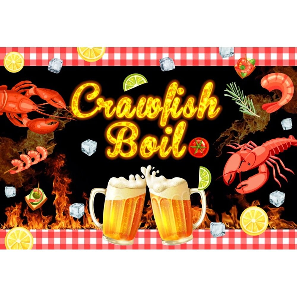 BBQ Baby Shower 1st Birthday Backdrop Food Beer Photography Background