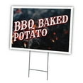 thumbnail image 1 of BBQ Baked Potato 12" X 16" Yard Sign & Stake | Advertise Your Business | Stake Included Double Sided Image | Made in The USA, 1 of 3