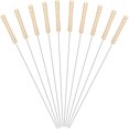 thumbnail image 1 of BBQ Barbecue Clip set Skewers 30cm Stainless steel + wood Needle Utensil rust resistant Pins BBQ Accessories Outdoor, 1 of 7