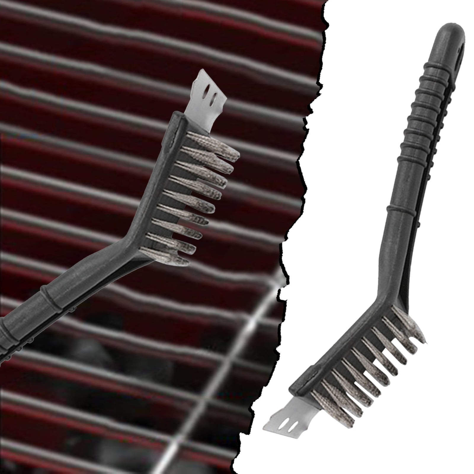 BBQ Barbecue Grill Cleaner Brush Metal Scraper Steel Wire Brush Tool