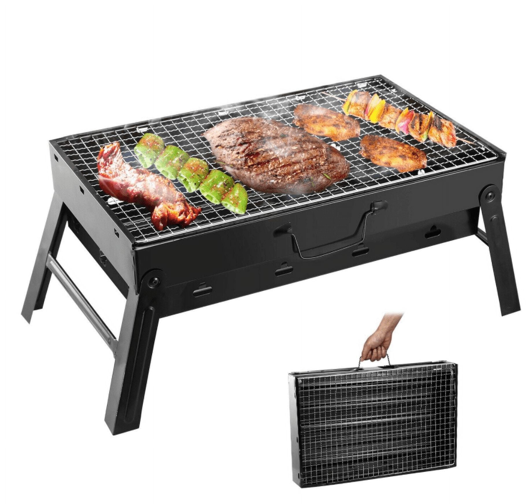 BBQ Barbecue Grill Large Folding Portable Charcoal Stove Camping Garden  Outdoor 