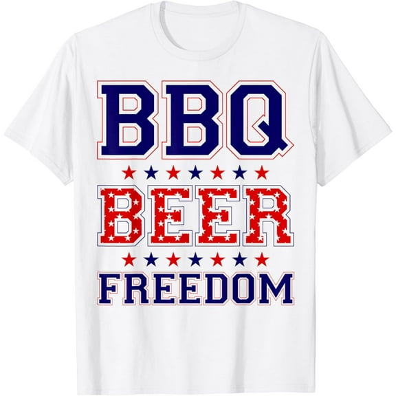 BBQ Beer Freedom Funny GuyBBQ Beer Freedom T-Shirt100% cotton