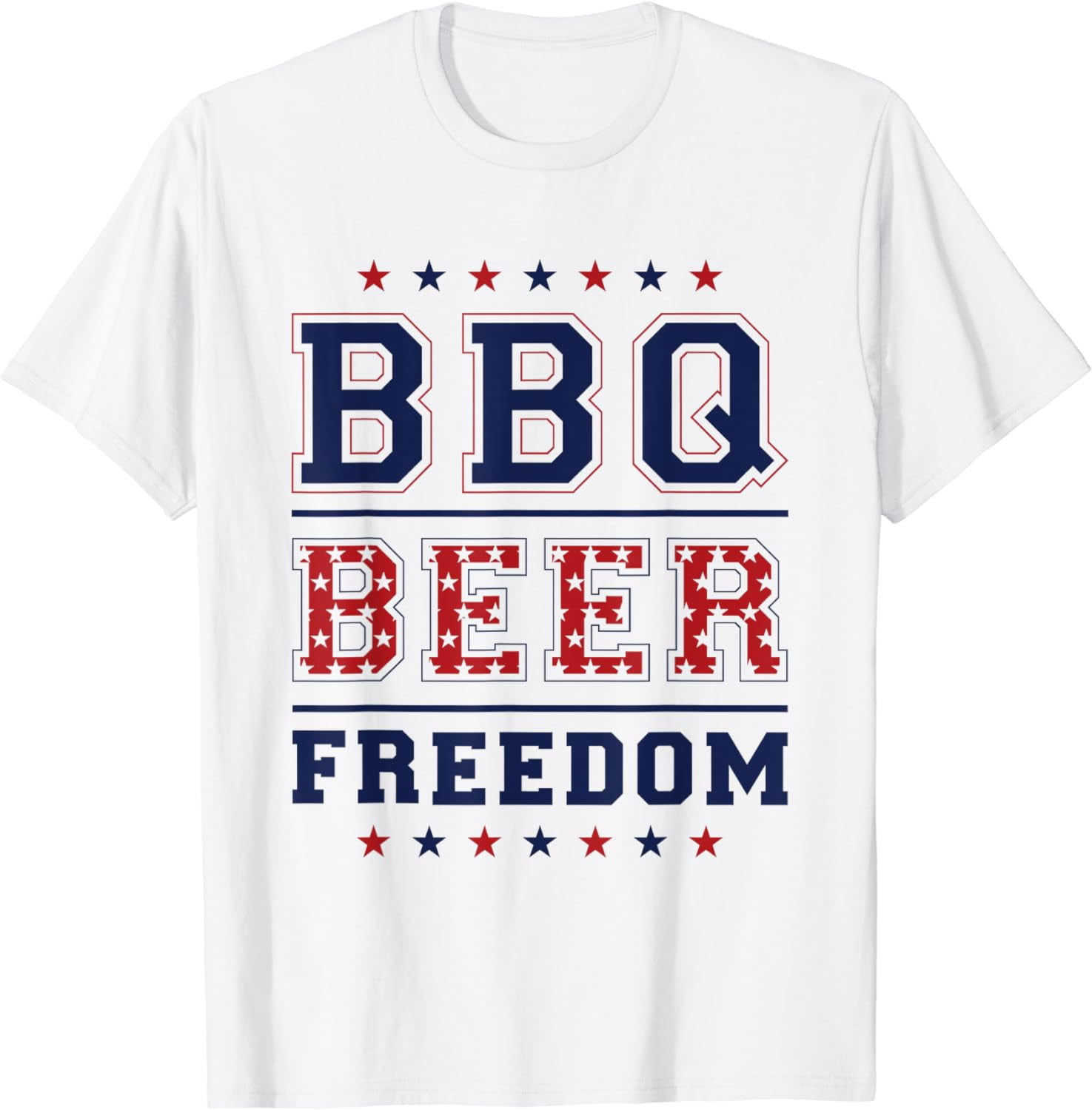 BBQ Beer Freedom T-Shirt - Walmart.com