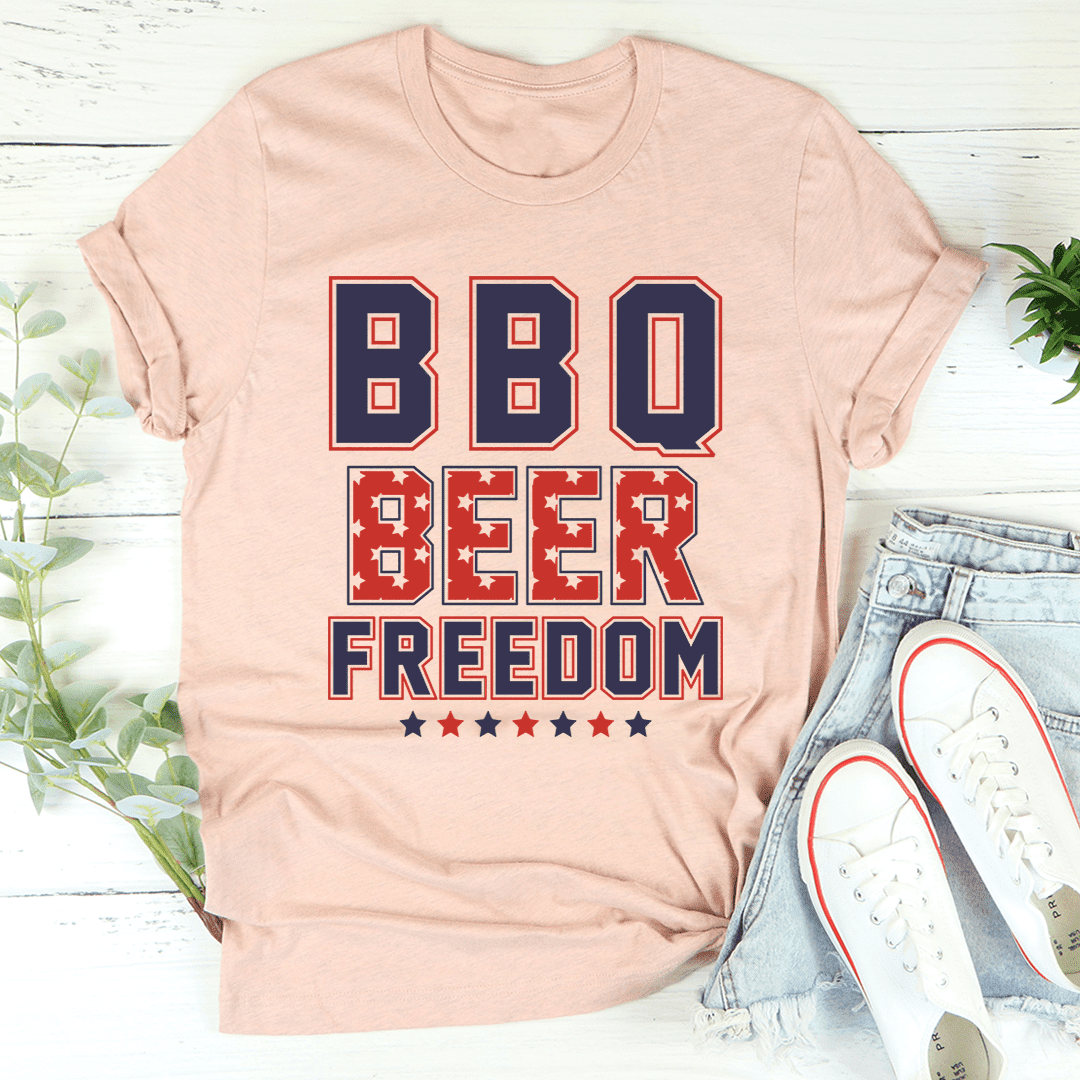 T-Shirt Uomo 'BBQ Beer Freedom Lockdown Enemies' | Maglietta Divertente Idea Regalo | Colore Blu Navy, Taglia XXL