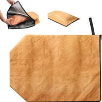BBQ Blanket, BBQ Resting Blanket, Meat Resting Bag Large Capacity that Ensures Tender and Juicy Meat, Reusable and Easy to Clean, with Zipper Opening, Suitable for Outdoor Grilling, Orange