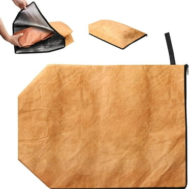 BBQ Blanket, BBQ Resting Blanket, Meat Resting Bag Large Capacity that Ensures Tender and Juicy Meat, Reusable and Easy to Clean, with Zipper Opening, Suitable for Outdoor Grilling, Orange