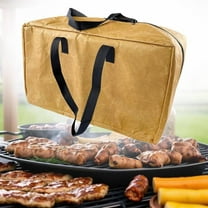 BBQ Blanket for Resting Meat, Barbecue Aluminum Insulated Bag with Wide Mouth and Zipper, Reusable BBQ Blanket Bag with Handle Strap, for Large Brisket, Beef, Pork Shoulders, Turkeys