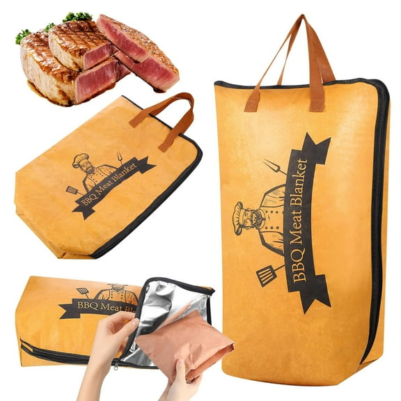 BBQ Blanket for Resting Meat, Meat Resting Blanket for Grilling Accessories, Reusable Smoker Grilling Meat Insulated Resting Bag, BBQ Accessories for Large Brisket/Beef/Turkey, Gifts for Men