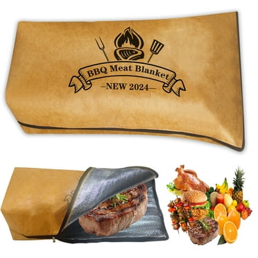 BBQ Blanket for Resting Meat, Reusable Reat Insulated Resting Bag, Smoker Meat Resting Blanket, Insulated Brisket Resting Blanket with Wide Mouth（21in）