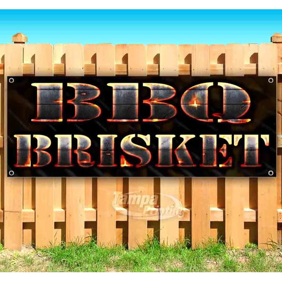 BBQ Brisket 13 oz Vinyl Banner With Metal Grommets