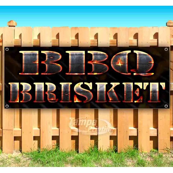 BBQ Brisket 13 oz Vinyl Banner With Metal Grommets