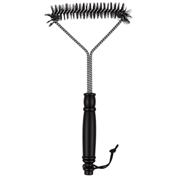 BBQ Bristle Grill Brush 12 Inch Heavy Duty Stainless Steel Y Shape BBQ Brush with Long Handle Extra Wide Head Grill Cleaning Tool