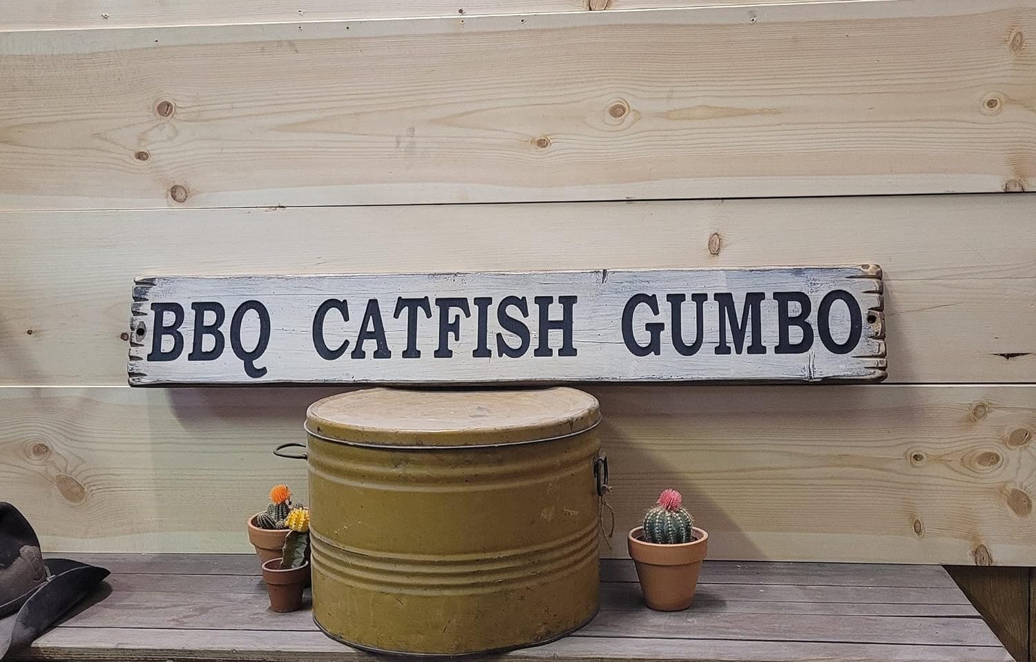 BBQ Catfish Gumbo Patio Deck Man Cave Kitchen Décor Cajun Hog Roast