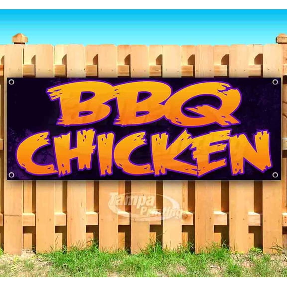 BBQ Chicken 13 oz Vinyl Banner With Metal Grommets