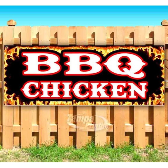 BBQ Chicken 13 oz Vinyl Banner With Metal Grommets