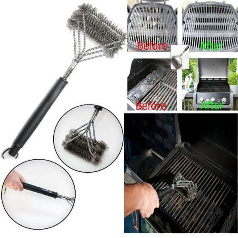 Durable Barbecue Grill Cleaning Brush With Wire Bristles