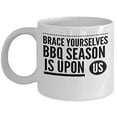 thumbnail image 1 of BBQ 11 oz Coffee Mug - Brace Yourselves White Ceramic Gift, 1 of 4