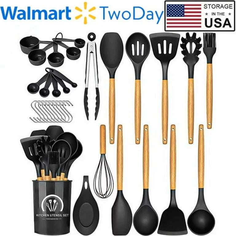19 Pcs Silicone Kitchen Utensil Set with Holder, Heat Resistant Cooking  Utensils