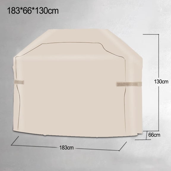 BBQ Cover Grill Cover 210D Oxford Cloth 57 67 72inch Beige Oxford Cloth Dustproof Outdoor Oven Cover Sunscreen 183x66x130cm