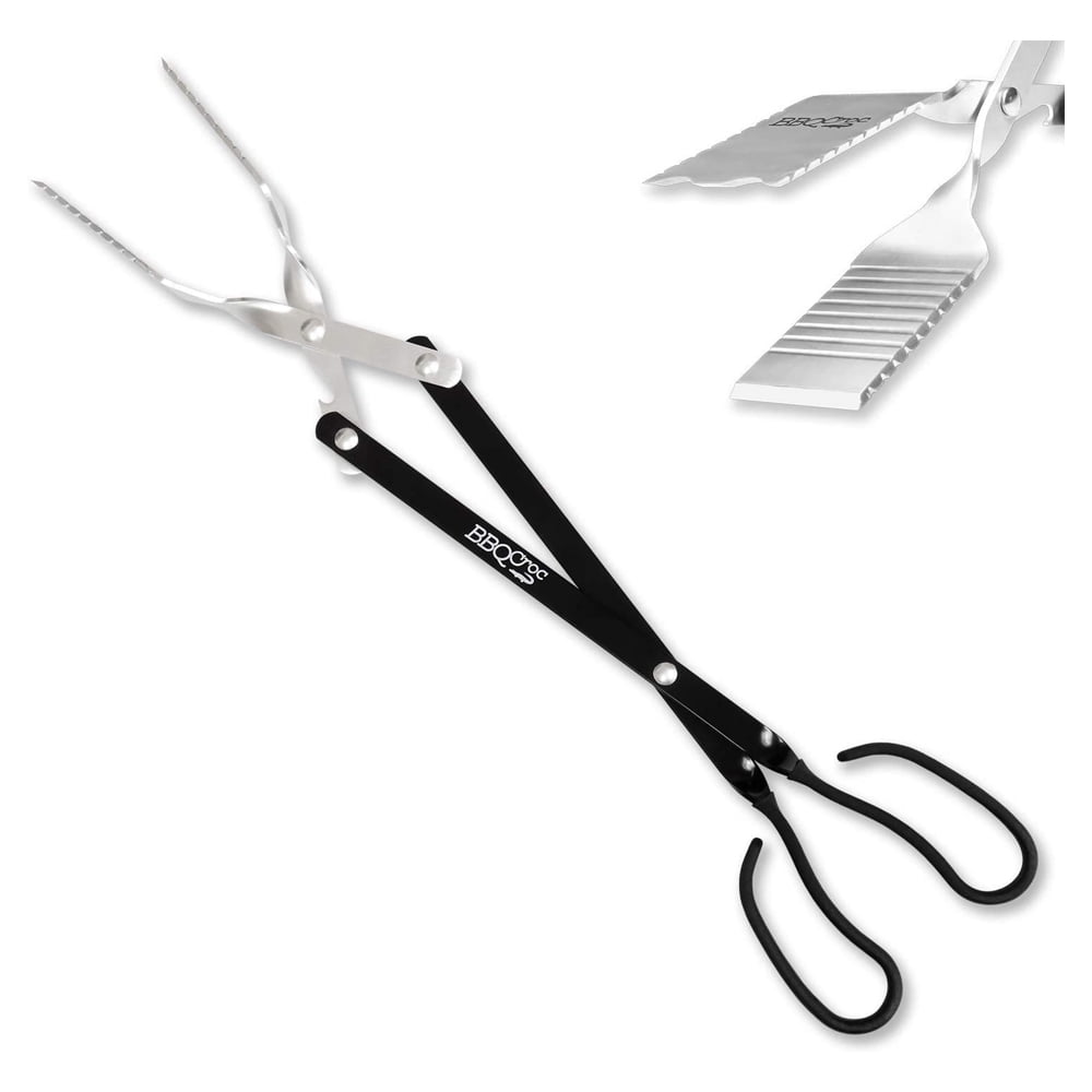 BBQ Croc Tongs, 21" Grill Tongs that Grab, Flip, and Clean