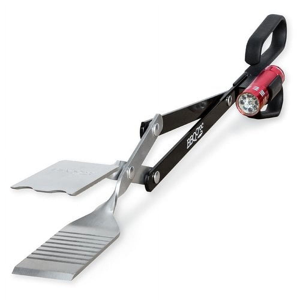 BBQ Croc Tongs with Clip on Flashlight
