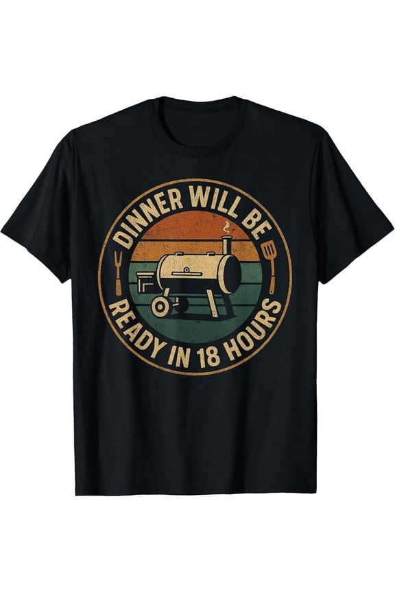 BBQ Dad Funny Smoking Meat Smoker Barbecue Dad Mens T-Shirt