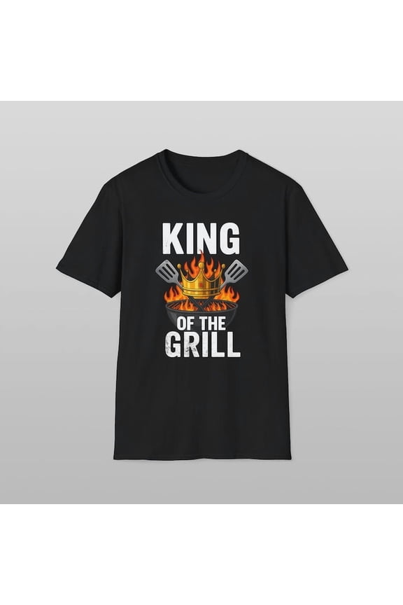 BBQ Dad T-Shirt, King of the Grill Graphic Tee, Funny Grill Master Shirt, Father's Day Gift for Men