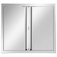 BBQ Double Access Doors Stainless Steel;26" W x 24" H inch Double Wall