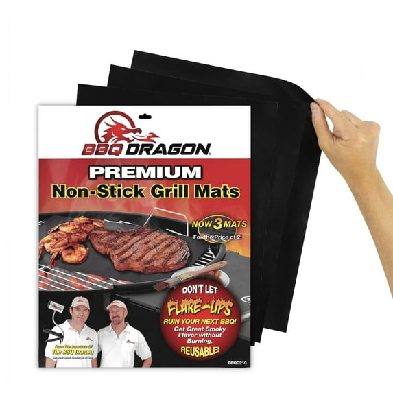 BBQ Dragon Grill Mats - Non-Stick 3-Pack - BBQD210