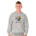 thumbnail image 1 of BBQ Exploding Fire Unlucky Grilling Men's Crewneck Sweatshirt Brisco Brands S, 1 of 6