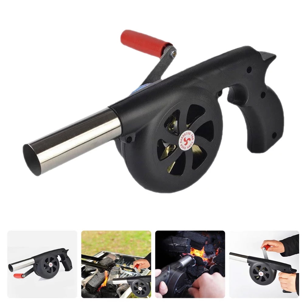 BBQ Fan Air Blower, Portable Hand Crank Blowers, Barbecue Fire Bellows