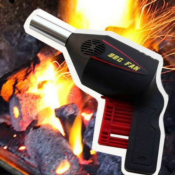 BBQ Fan Portable BBQ Blower with Handle, Handheld Barbecue Electricity Blower Fire Bellows Tool for Outdoor Cooking, Picnic, Camping