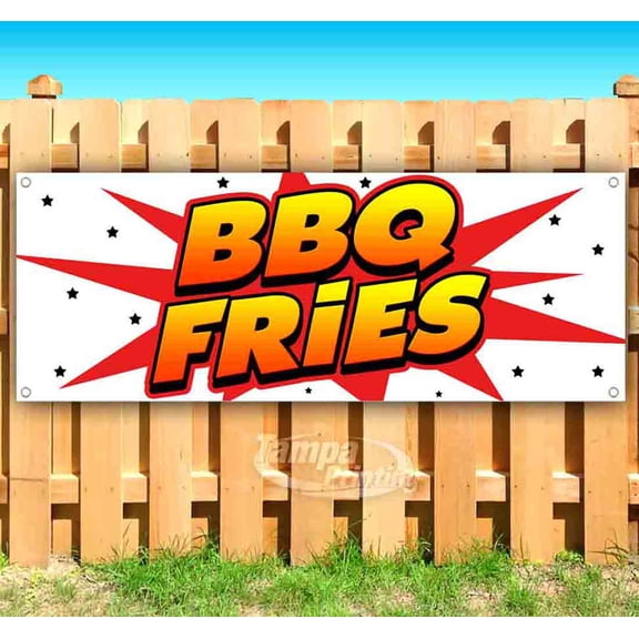 BBQ Fries 13 oz Vinyl Banner With Metal Grommets