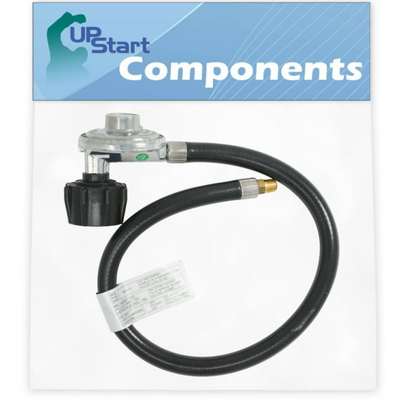 BBQ Gas Grill Propane Regulator Hose Replacement Parts for Weber 486001 - Compatible Barbeque 21" Hose And Regulator With 1/8 NPT Male Thread With QCC1 Connection