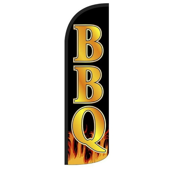 BBQ Glass Windless Flag Without Pole | Advertisement /Business Flags | Feather Flag