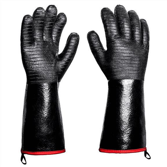 BBQ Gloves - 1472F Thicken Heat Gloves W/S-Hook 14 in Kitchen Oven Mitts Waterproof Grill Gloves