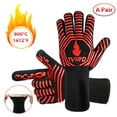BBQ Gloves, Oven Gloves 1472°F/ 800 °C Extreme Heat Resistant Grill