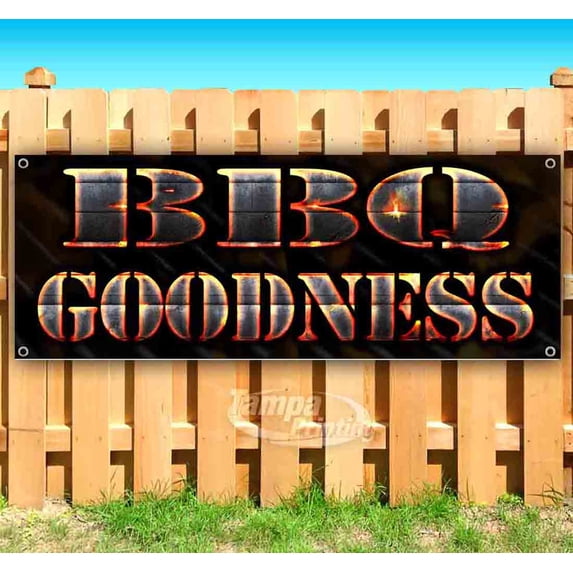 BBQ Goodness 13 oz Vinyl Banner With Metal Grommets