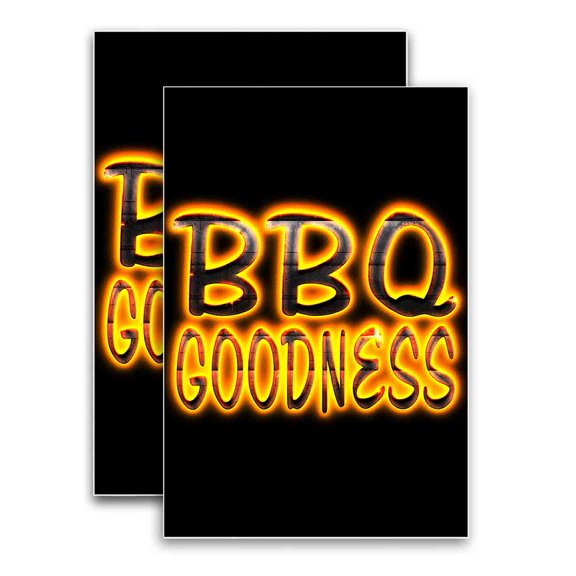 BBQ Goodness (24" X 36") Vinyl Decal Only (Pack of 2) |Sign|Sticker|Poster