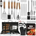 thumbnail image 1 of BBQ Grill Accessories Set, 38Pcs Stainless Steel Grill Tools Grilling Accessories with Aluminum Case, 1 of 7