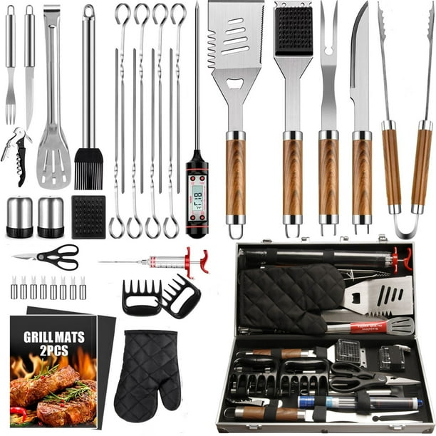 BBQ Grill Accessories Set, Stainless Steel Griddle Tools Kit for