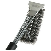 BBQ Grill Brush and Scraper - Safe Stainless Steel Woven Wire Heavy Duty Grill Accessories for Outdoor Grill Cleaning, BBQ Grill Accessories, Grill Cleaner & Weber Grill Tools