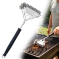 thumbnail image 1 of BBQ Grill Brush with Wide Scraper, Stainless Steel Cleaner for All Grates, 1 of 9